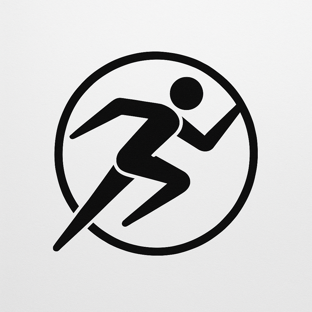 A monochrome version of the geometric sports brand…